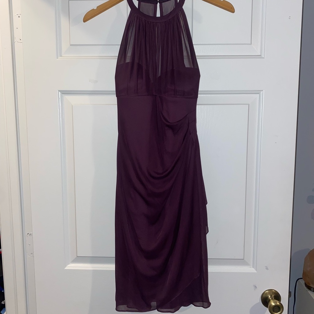 David’s Bridal-Bridesmaid Dress-Plum-Size 2